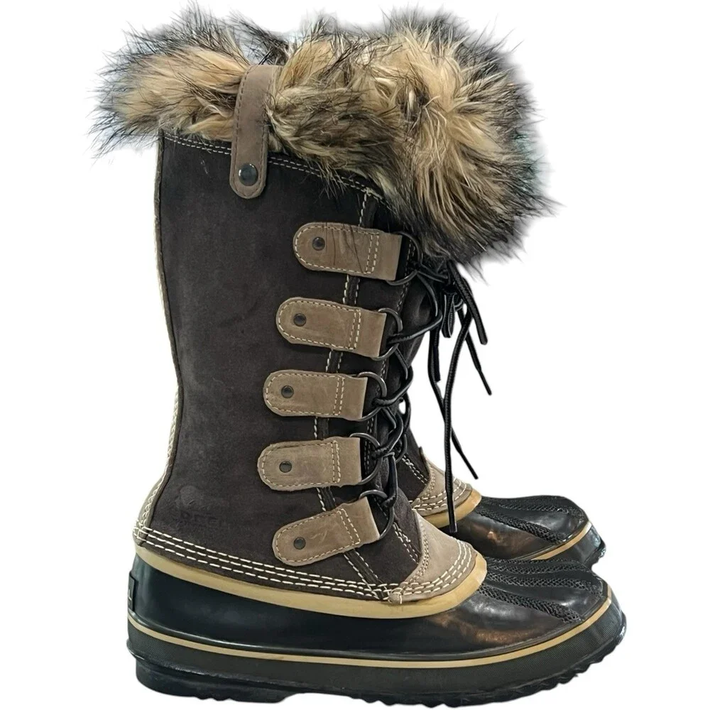 Sorel Joan of Arctic Size 6 Faux Fur Women's Waterproof Winter Boots 4.5 UK